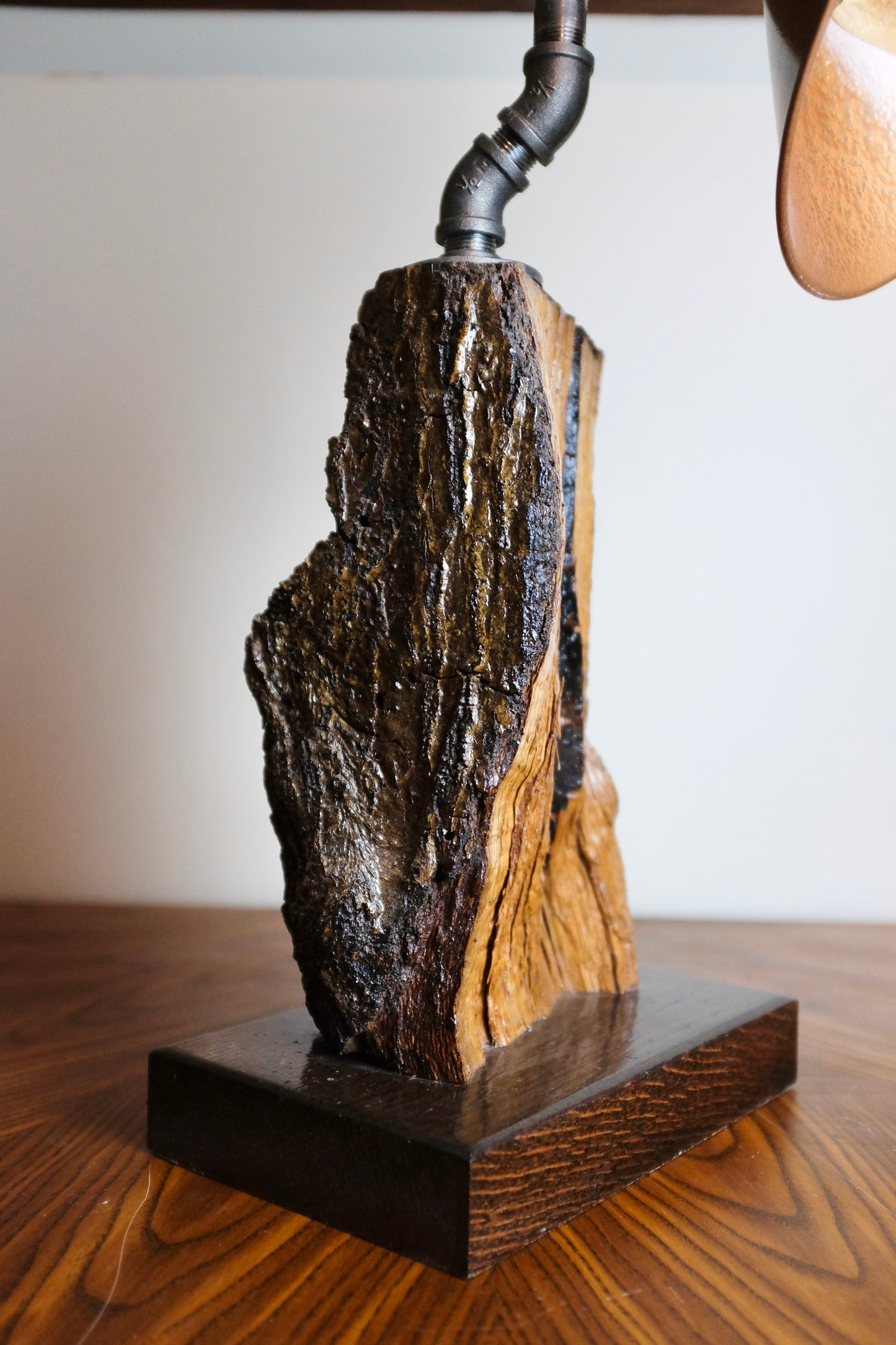 Oak Firewood Table Lamp