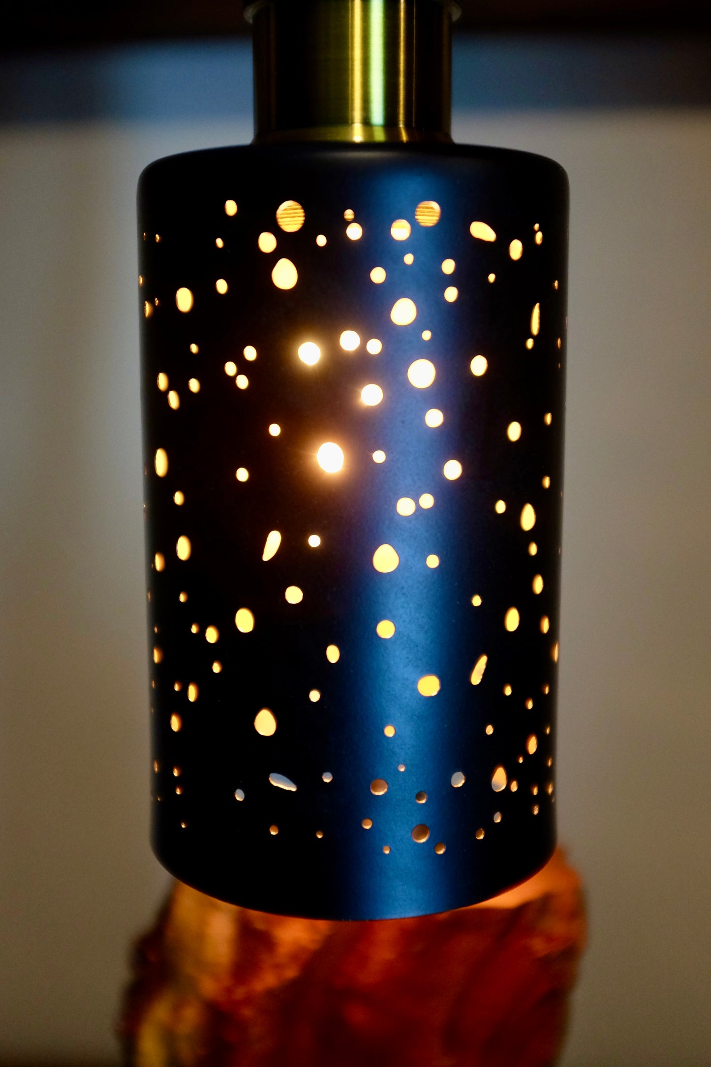Oak Firewood Table Lamp