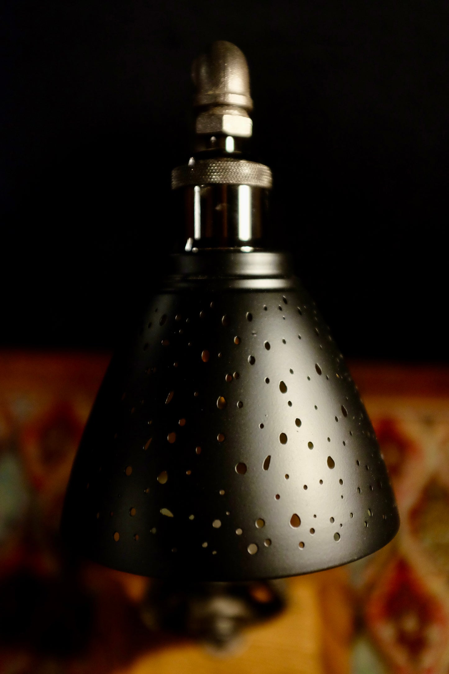 Industrial Style Lamp. Featuring: Antique Solid Brass Sight Glass Oiler and Chevy Timing Chain