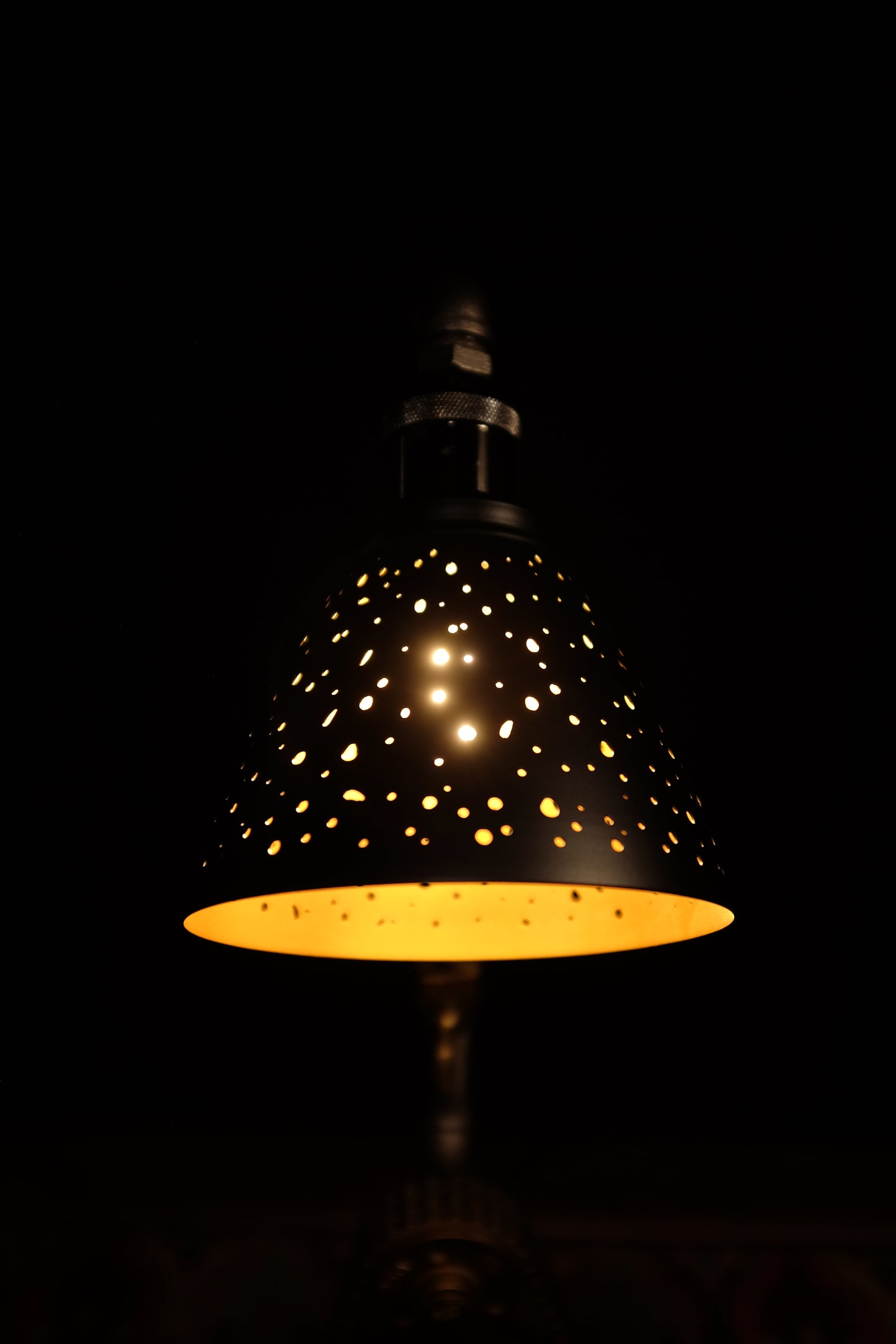 Industrial Style Lamp. Featuring: Antique Solid Brass Sight Glass Oiler and Chevy Timing Chain