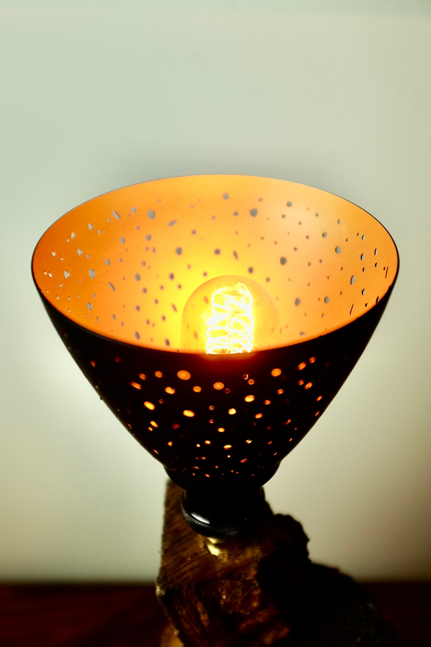 Oak Firewood Table Lamp