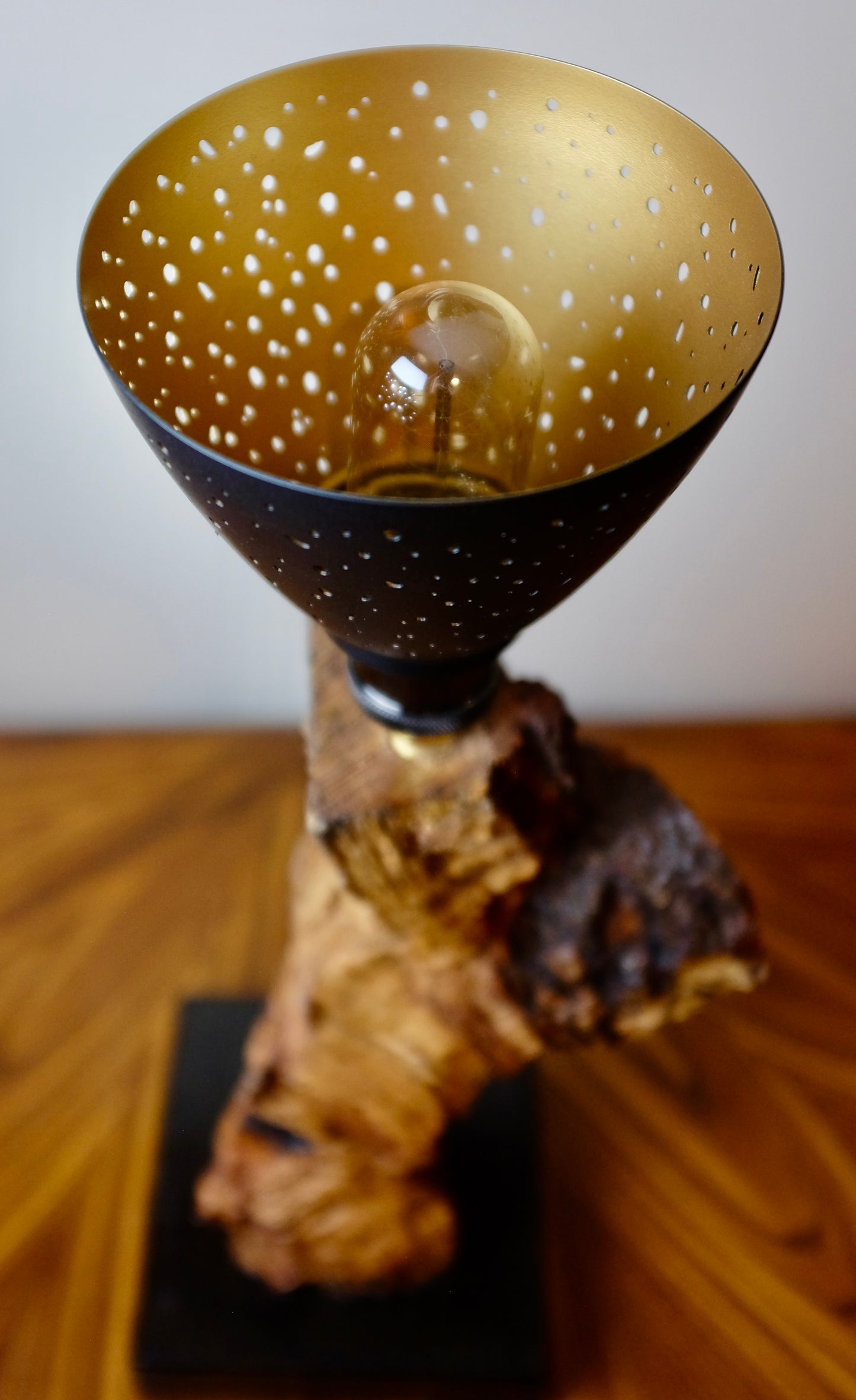 Oak Firewood Table Lamp