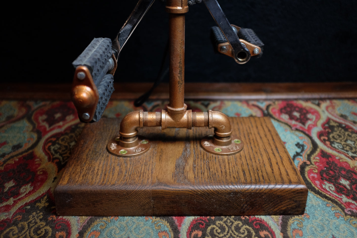 Bicycle Sprocket & Pedals / Brake Rotor Cast Iron Pipe Lamp