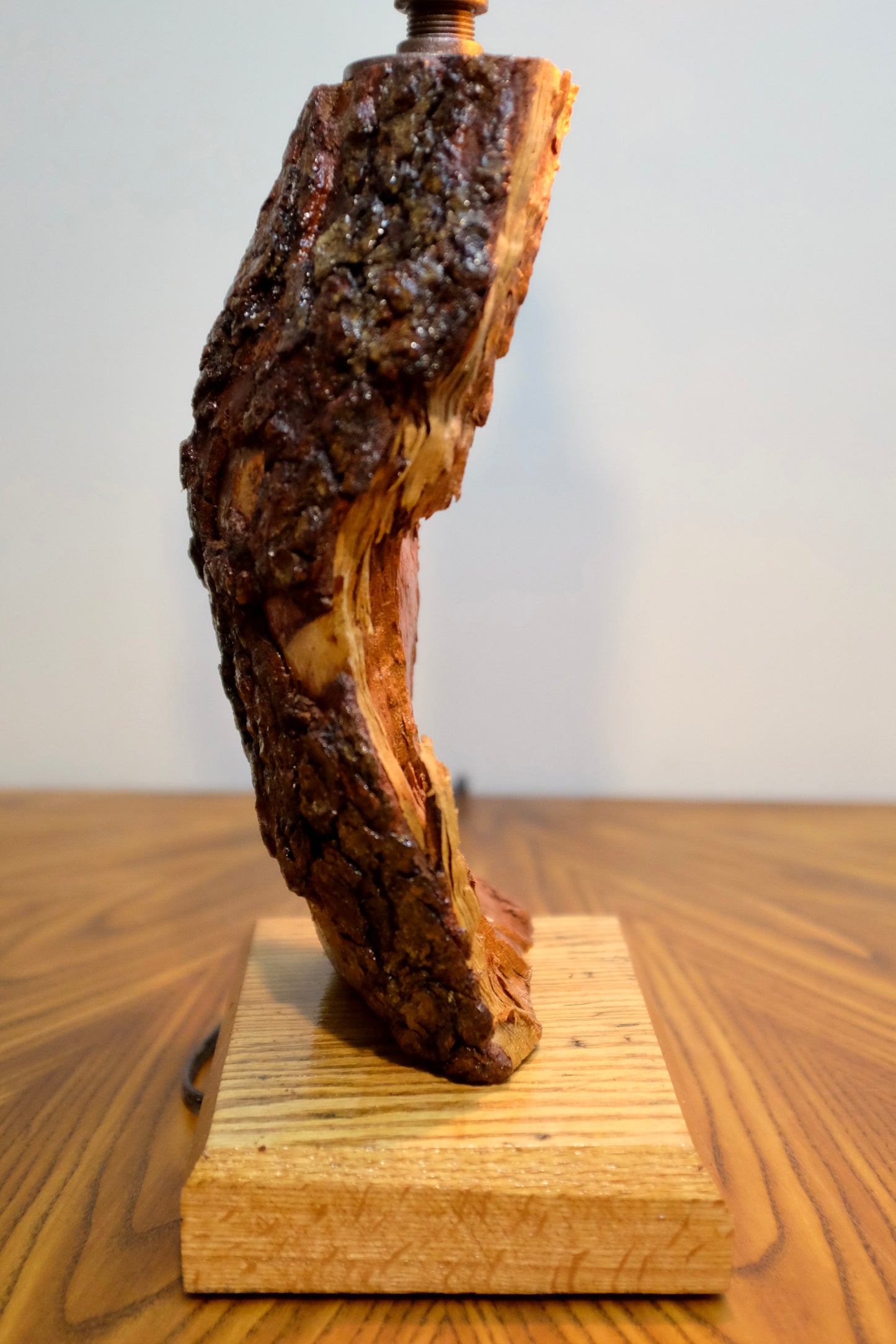Oak Firewood Table Lamp